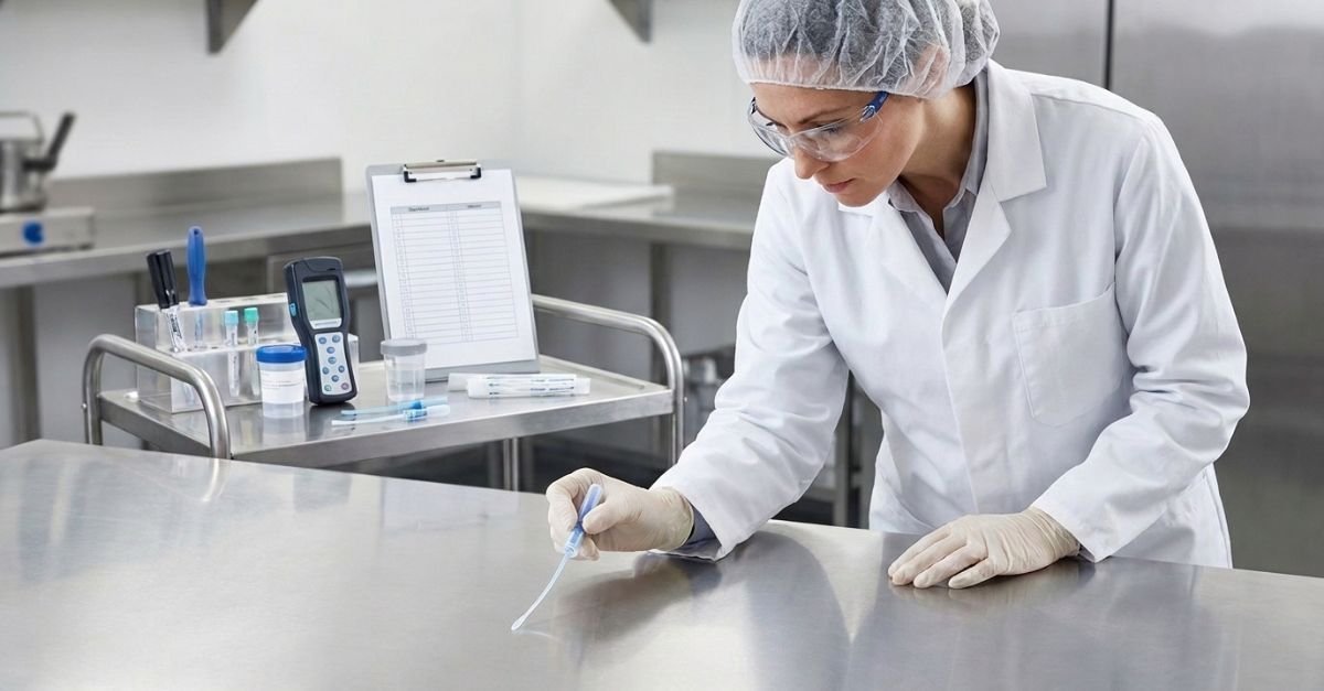 Verificação de limpeza por ATP no controle de higiene em alimentos